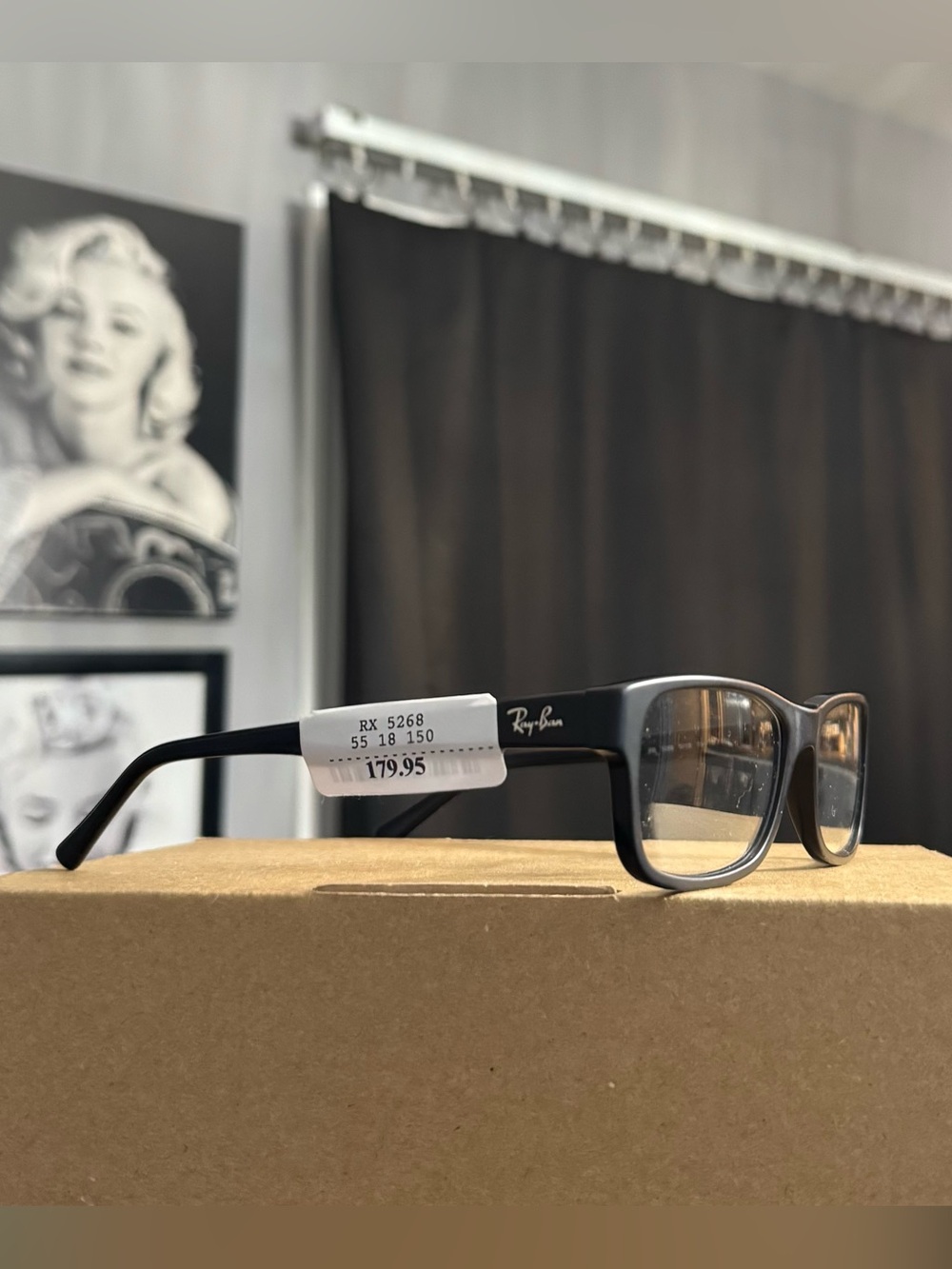 RAY-BAN RB5268 5119 BLACK  FULL RIM UNISEX EYEGLASSES 50-18-150 - Picture 3 of 7